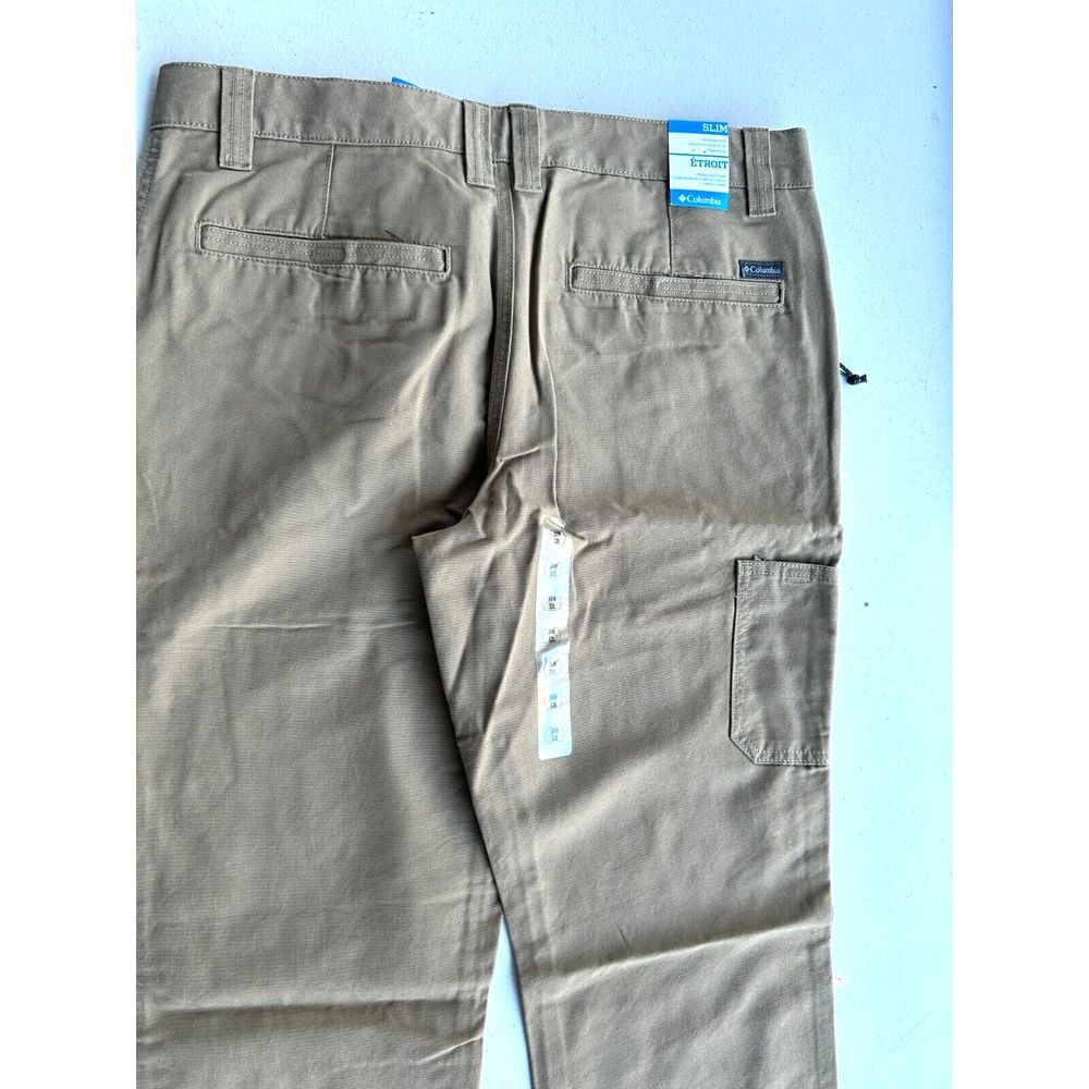 Columbia Men's ROC II Pants Men's 34 X 32 Khaki 100% Cotton Lined Straight Leg - Picture 16 of 16